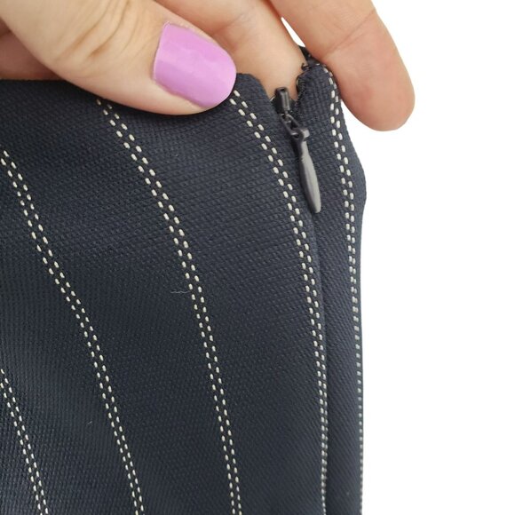 NEW Dion Lee Pinstripe Jumpsuit Navy Blue White Strips Side Cutouts - Picture 13 of 14